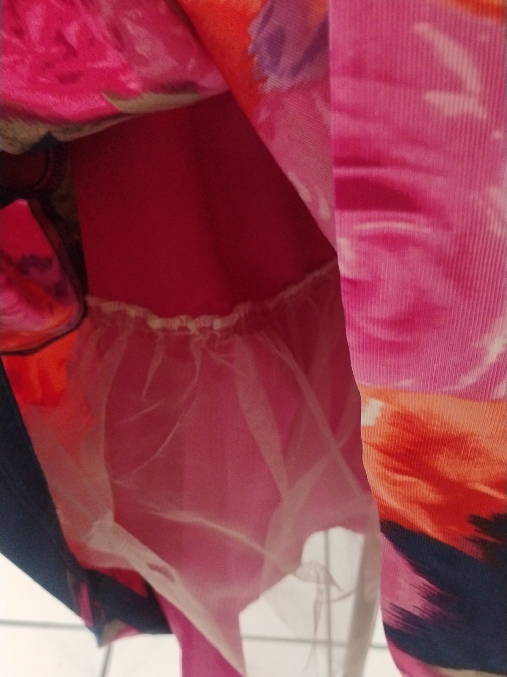 Eliza J Floral Fit & Flare Halter Dress - Navy & Pink SZ 8 - Picture 4 of 7